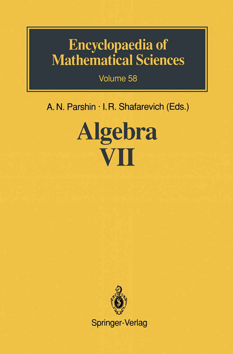 Algebra VII - D.J. Collins, R.I. Grigorchuk, P.F. Kurchanov, H. Zieschang