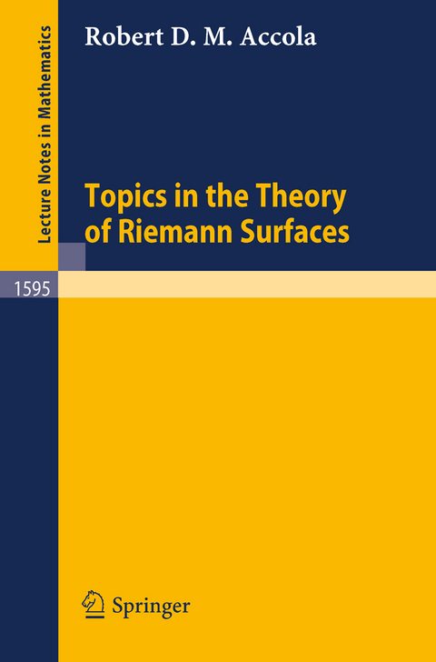 Topics in the Theory of Riemann Surfaces - Robert D.M. Accola
