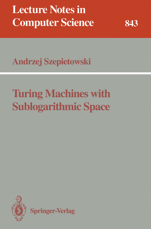 Turing Machines with Sublogarithmic Space - Andrzej Szepietowski