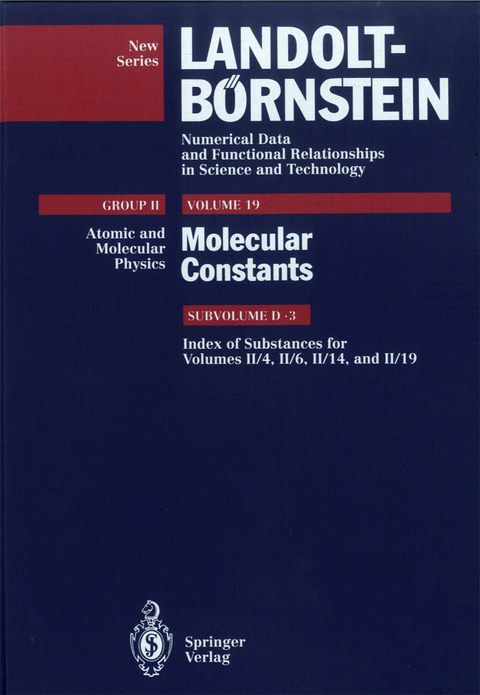 Index of Substances for Volumes II/4, II/6, II/14, and II/19 - J. Vogt