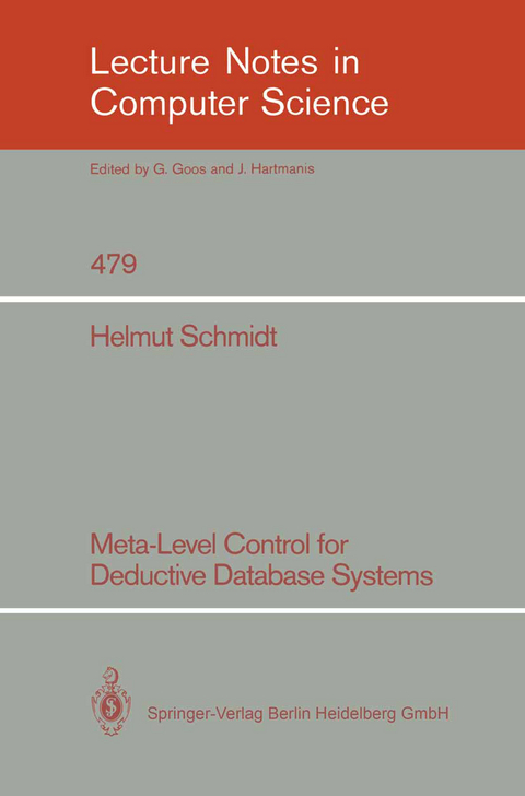 Meta-Level Control for Deductive Database Systems - Helmut Schmidt