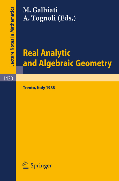 Real Analytic and Algebraic Geometry - 