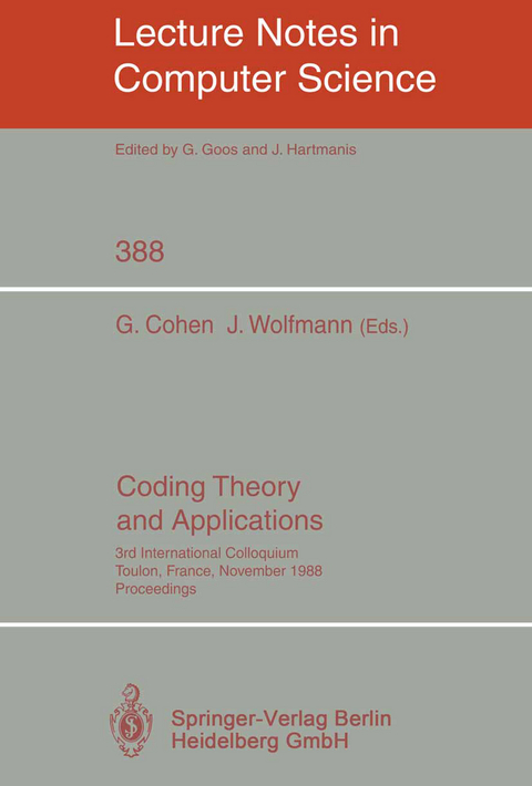 Coding Theory and Applications - 