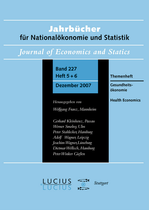 Gesundheitsökonomie / Health Economics - 