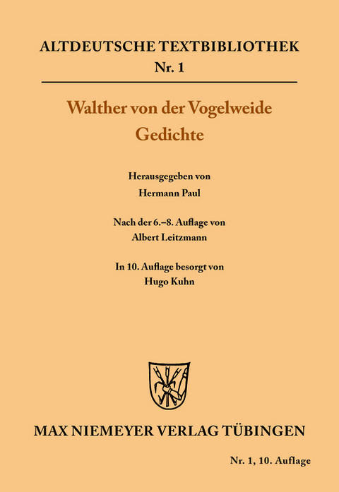 Gedichte -  Walther von der Vogelweide
