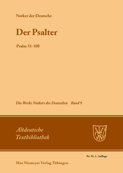 Der Psalter -  Notker der Deutsche