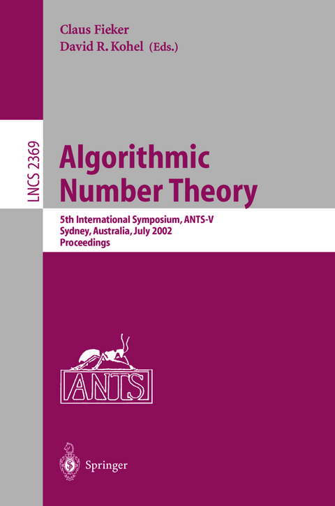 Algorithmic Number Theory - 