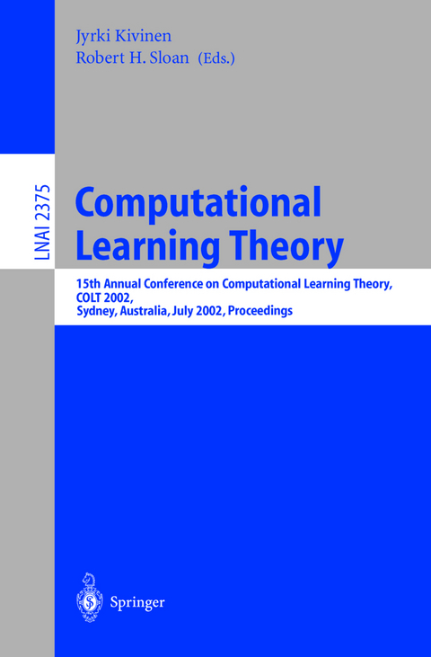 Computational Learning Theory - 