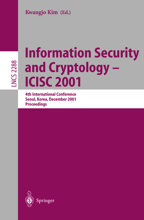 Information Security and Cryptology - ICISC 2001 - 