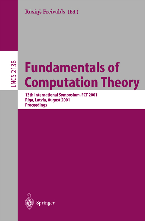 Fundamentals of Computation Theory - 