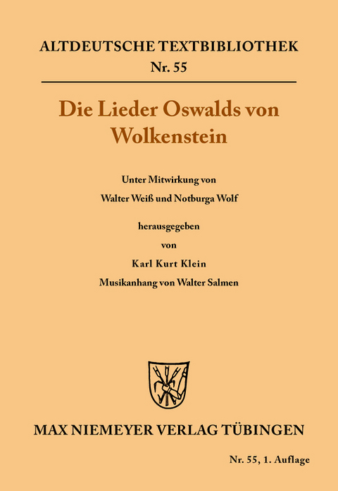 Die Lieder Oswalds von Wolkenstein - Oswald Wolkenstein