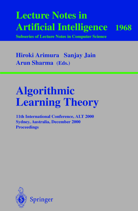 Algorithmic Learning Theory - 