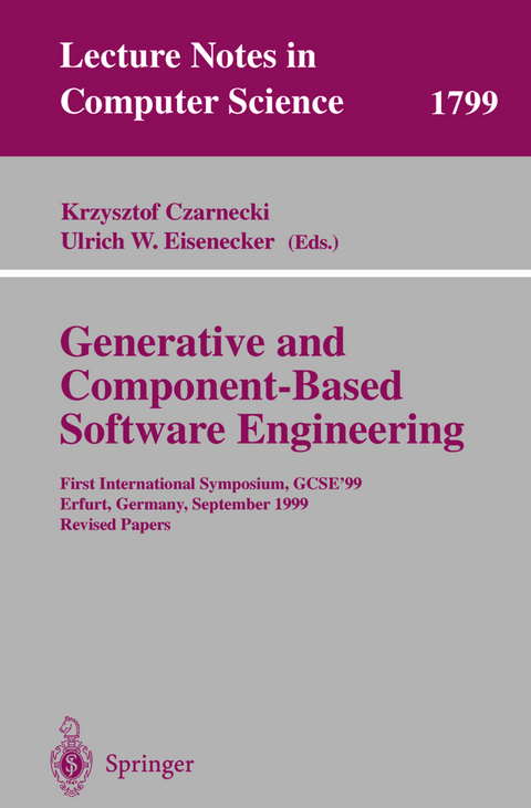 Generative and Component-Based Software Engineering - 