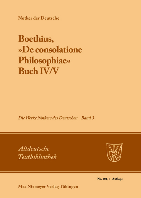 Boethius, »De consolatione Philosophiae« - 