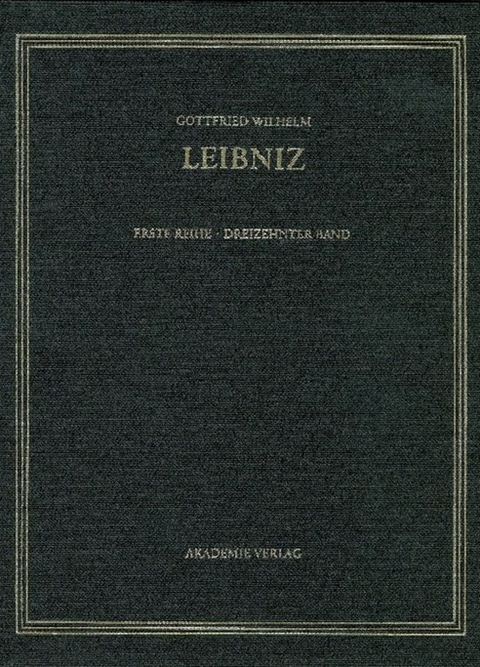 Gottfried Wilhelm Leibniz: Sämtliche Schriften und Briefe. Allgemeiner... / August 1696 - April 1697 - 