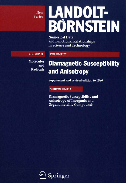 Diamagnetic Susceptibility and Anisotropy of Inorganic and Organometallic Compounds - M. Jain, a. Gupta, M. Kumar, R. Gupta