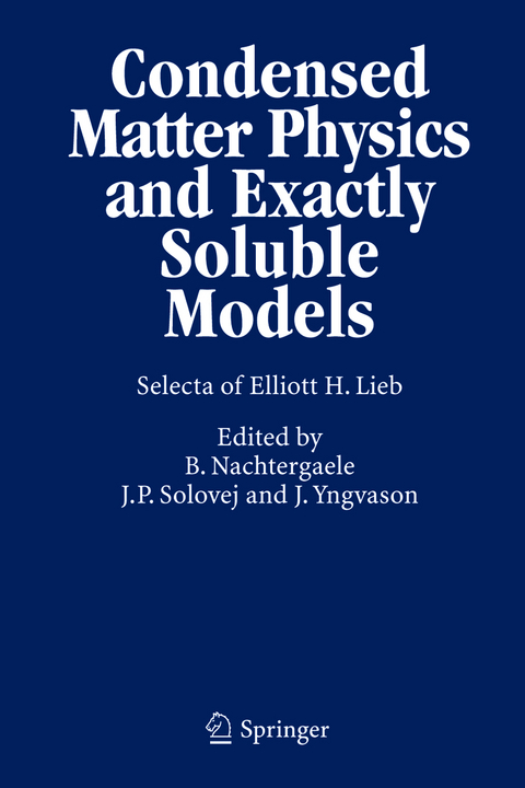 Condensed Matter Physics and Exactly Soluble Models - Elliott H. Lieb