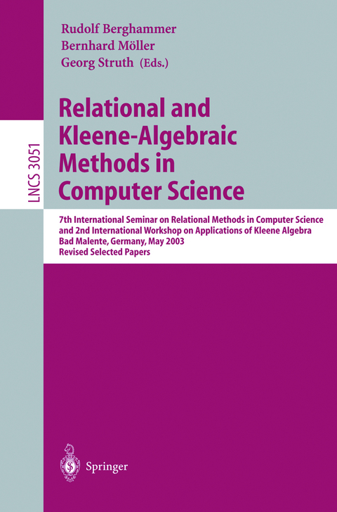 Relational and Kleene-Algebraic Methods in Computer Science - 