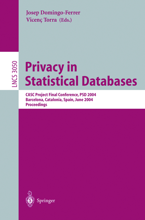 Privacy in Statistical Databases - 