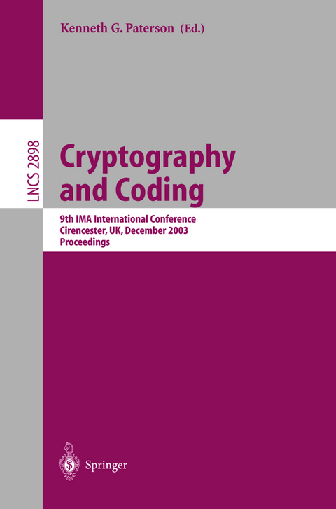 Cryptography and Coding - 