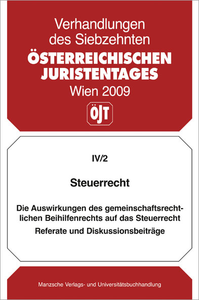 Steuerrecht Die Auswirkungen des gemeinschaftsrechtlichen Beihilferechts auf das Steuerrecht