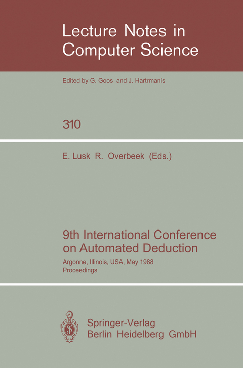 9th International Conference on Automated Deduction - 