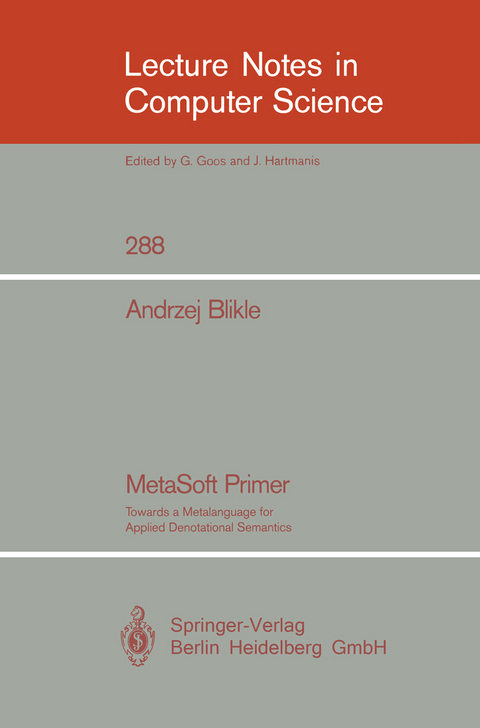 MetaSoft Primer - Andrzej Blikle