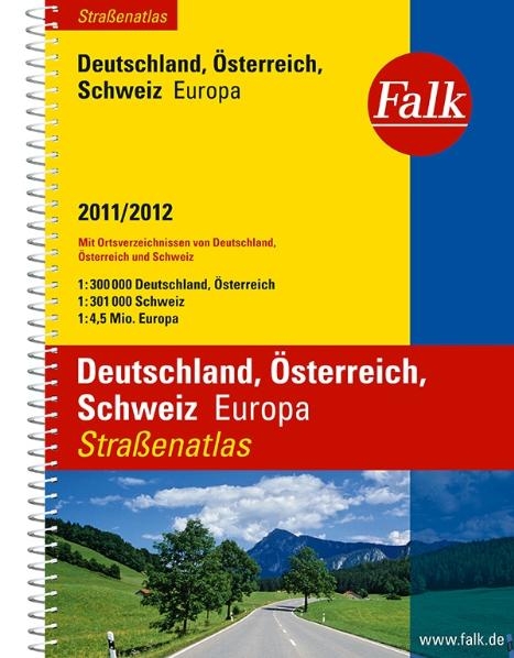 Falk Straßenatlas Deutschland, Österreich, Schweiz, Europa 2011/2012
