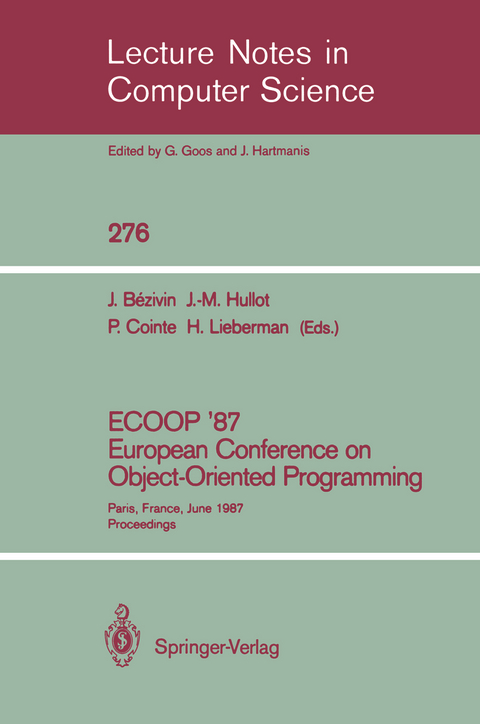 ECOOP '87. European Conference on Object-Oriented Programming - 