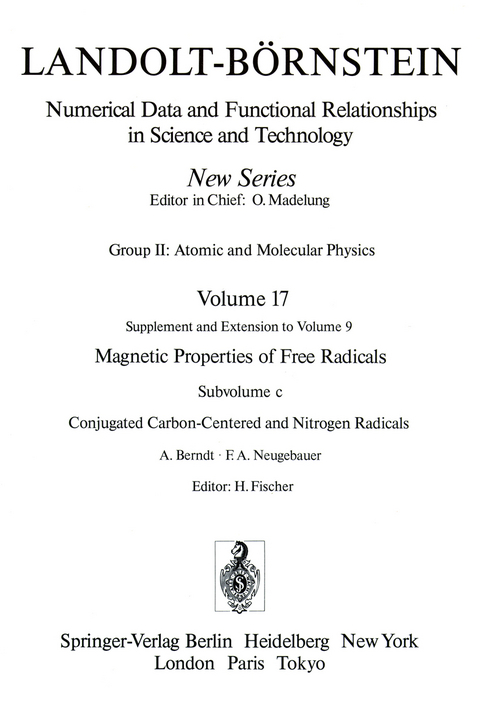 Conjugated Carbon-Centered and Nitrogen Radicals / Konjugierte Kohlenstoff- und Stickstoff-Radikale - A. Berndt, F.A. Neugebauer