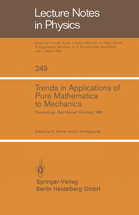 Trends in Applications of Pure Mathematics to Mechanics - 