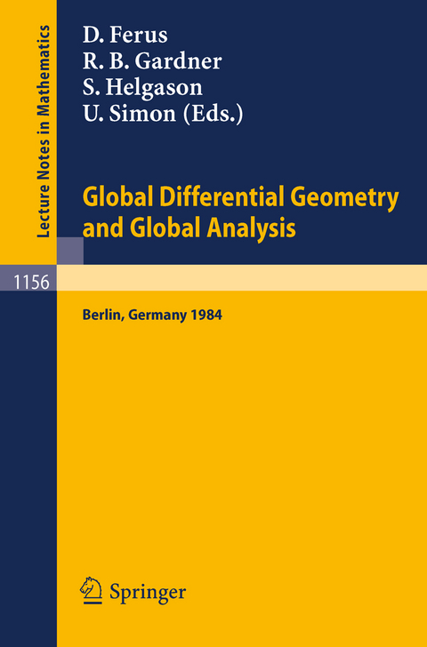 Global Differential Geometry and Global Analysis 1984 - 
