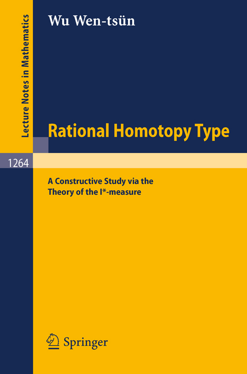 Rational Homotopy Type - Wen-tsün Wu