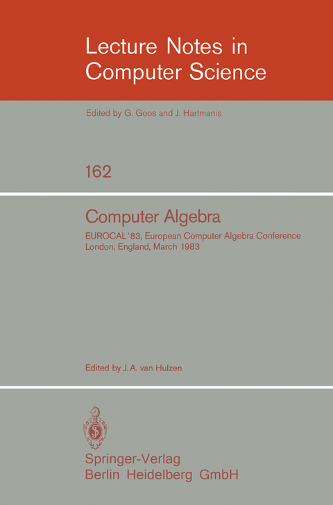 Computer Algebra - 