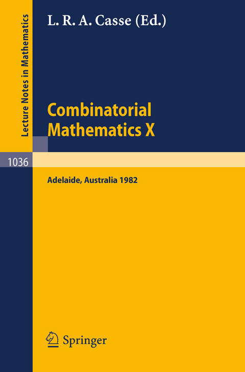 Combinatorial Mathematics X - 