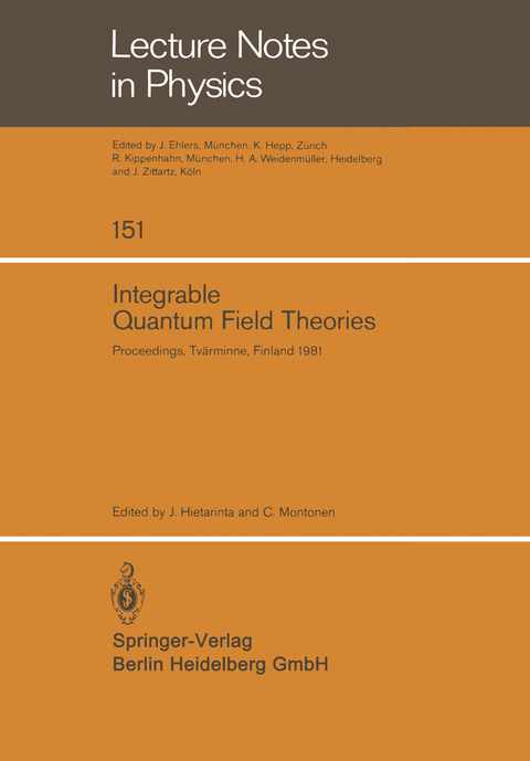 Integrable Quantum Field Theories - 