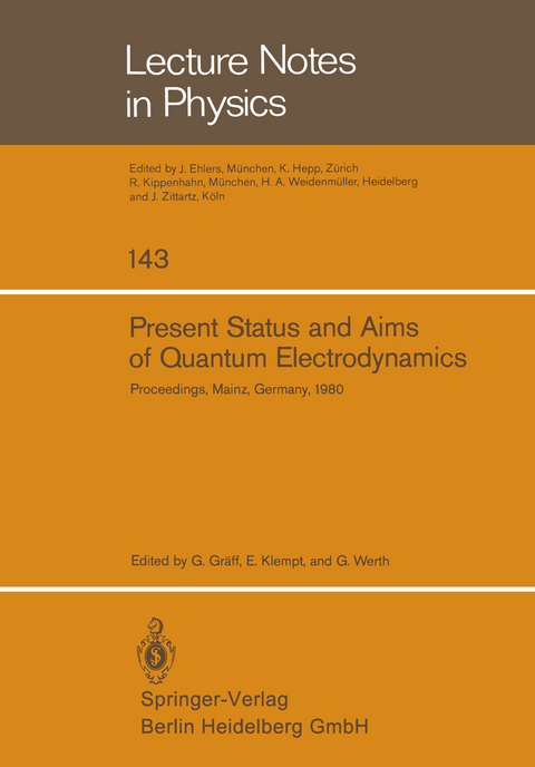 Present Status and Aims of Quantum Electrodynamics - 