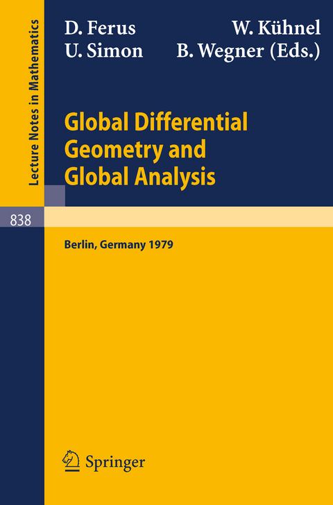 Global Differential Geometry and Global Analysis - 