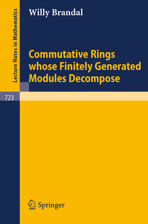 Commutative Rings whose Finitely Generated Modules Decompose - W. Brandal