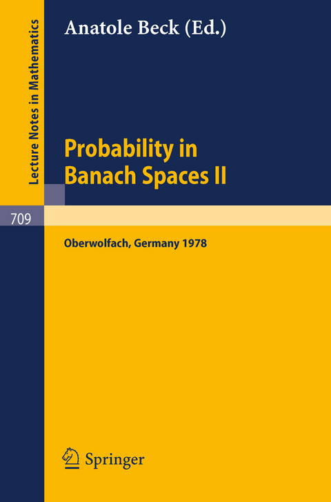 Probability in Banach Spaces II - 