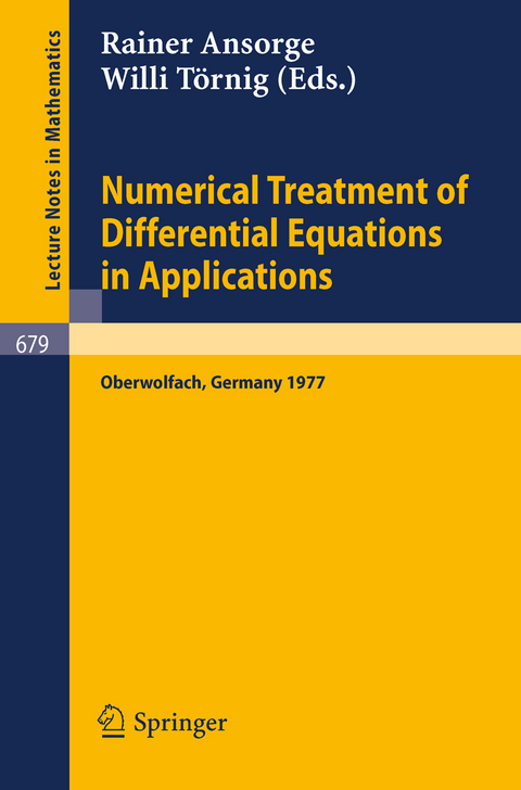 Numerical Treatment of Differential Equations in Applications - 