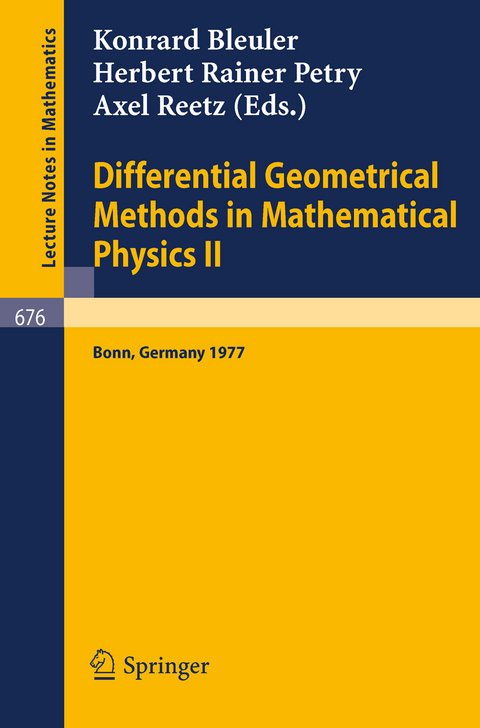 Differential Geometrical Methods in Mathematical Physics II - 