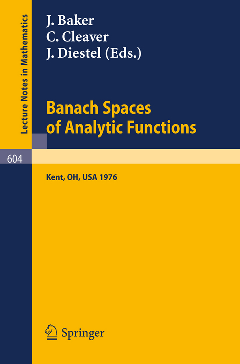 Banach Spaces of Analytic Functions. - 
