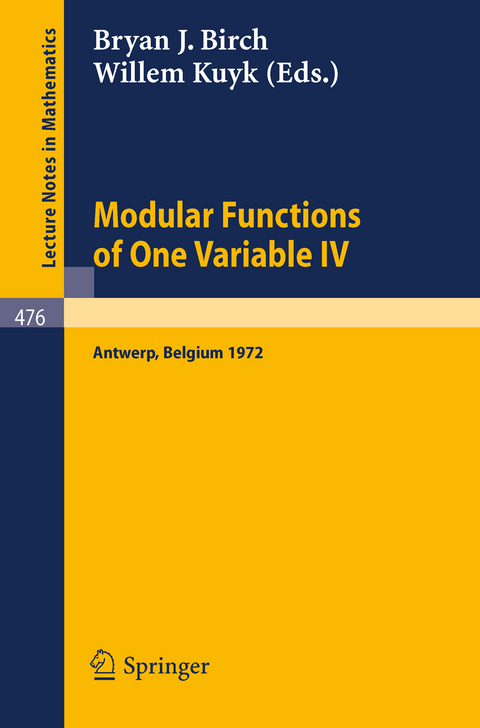 Modular Functions of One Variable IV - 