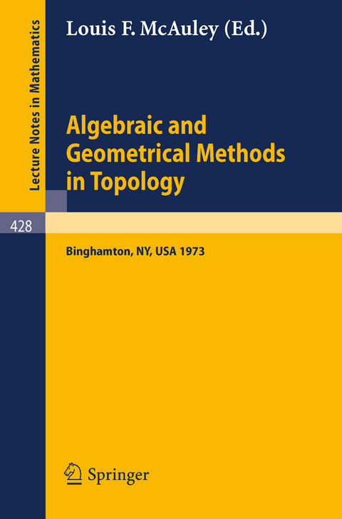 Algebraic and Geometrical Methods in Topology - 