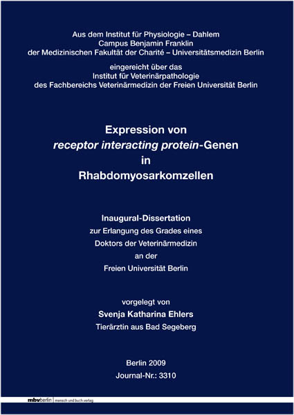 Expression von receptor interacting protein-Genen in Rhabdomyosarkomzellen - Svenja K Ehlers