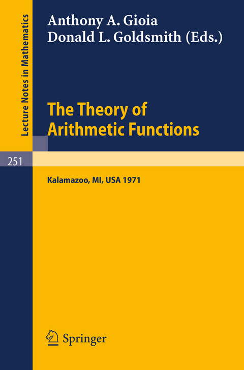 The Theory of Arithmetic Functions - 