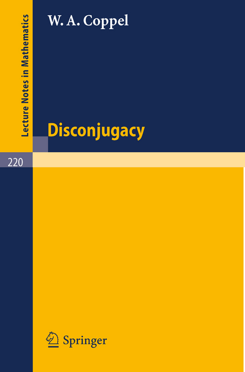 Disconjugacy - W. A. Coppel