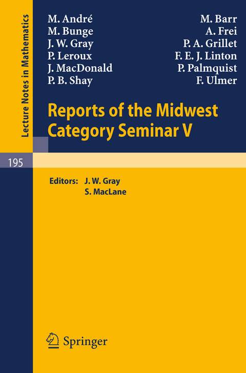 Reports of the Midwest Category Seminar V - 