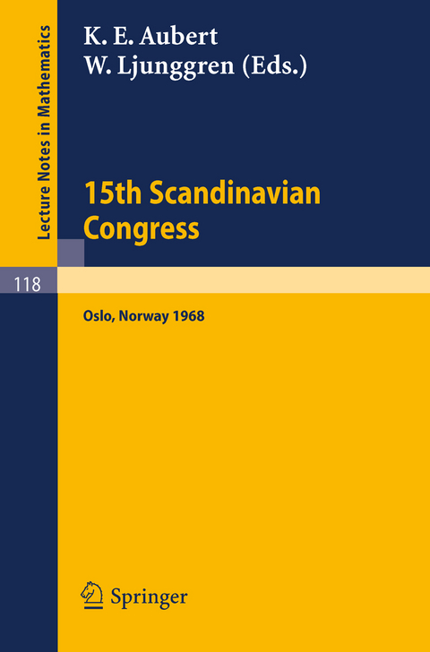 Proceedings of the 15th Scandinavian Congress Oslo 1968 - 